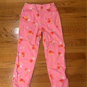 Evan Picone Pink Floral Pants